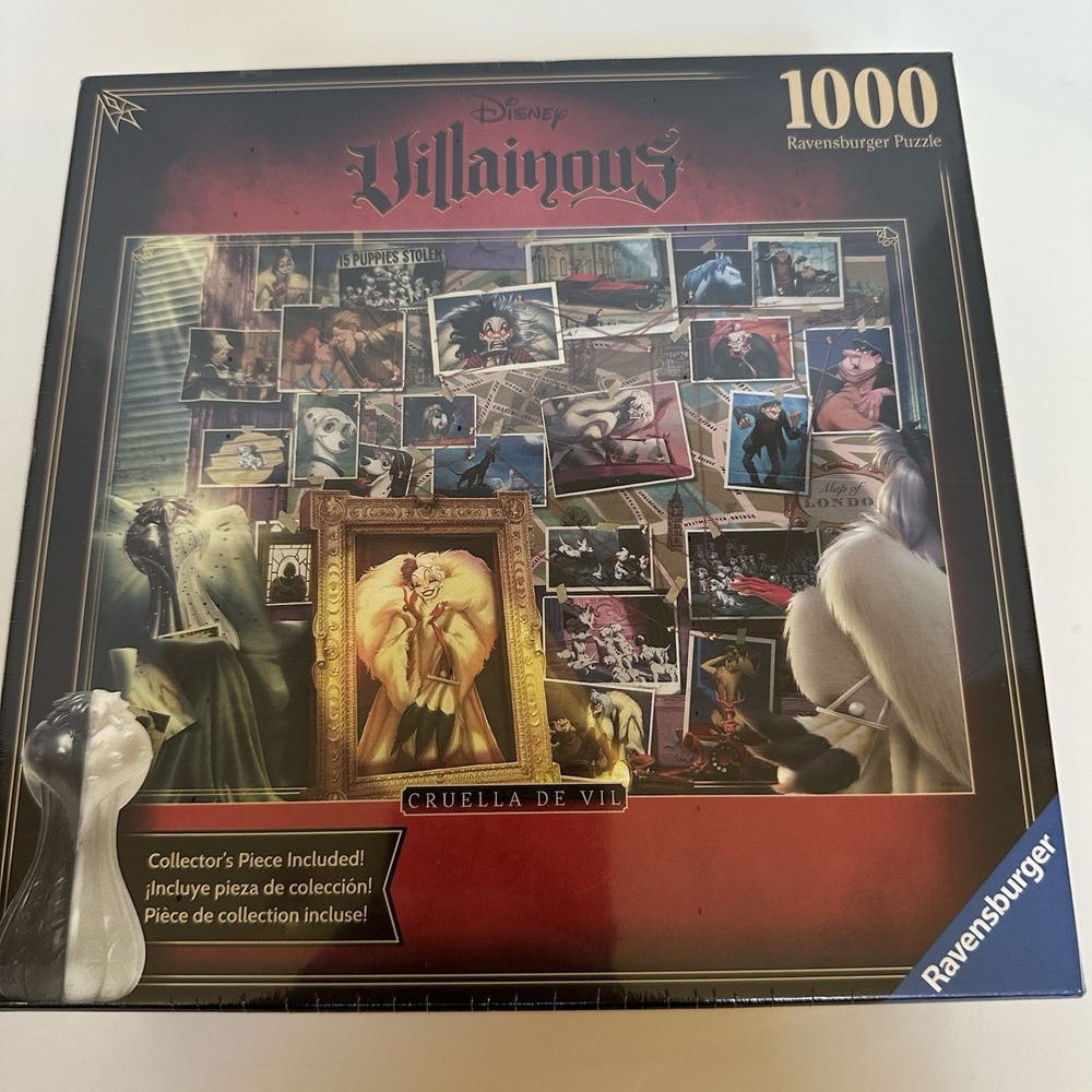 Ravensburger Puzzle Disney Villainous Cruella De Vil 1000‎ Pieces New